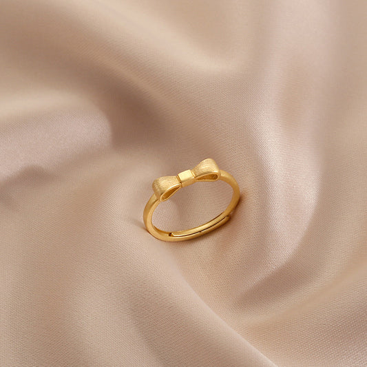 Minimalist Bow Adjustable Ring