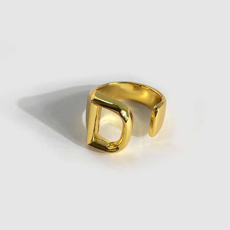 Bold Initial Statement Open Ring