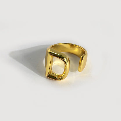 Bold Initial Statement Open Ring