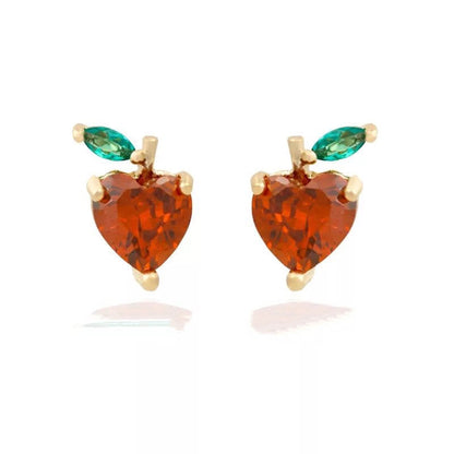 Minimalist Tropical Fruit Crystal Studs