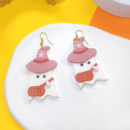 Spooky Halloween Polymer Clay Drop Earrings