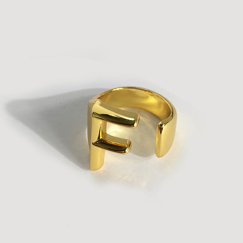 Bold Initial Statement Open Ring