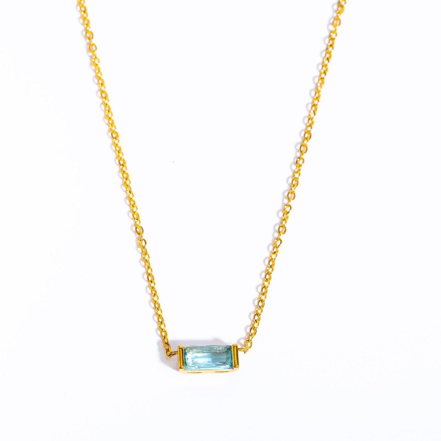 Minimalist Birthstone Chain Necklace