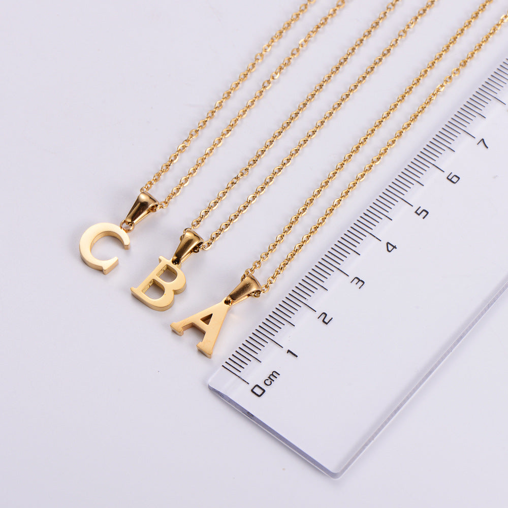 Custom Serif Letter Pendant Necklace