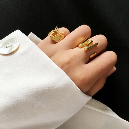 Bold Initial Statement Open Ring