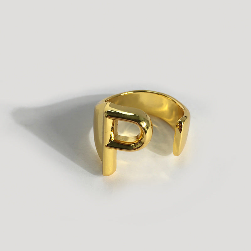 Bold Initial Statement Open Ring