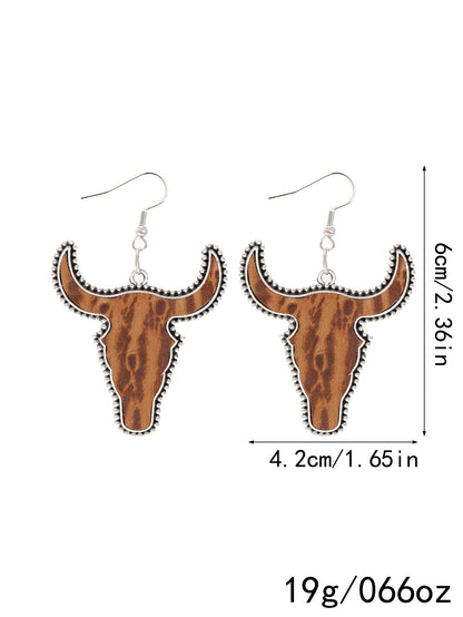 Western Cattle Dangle Earrings