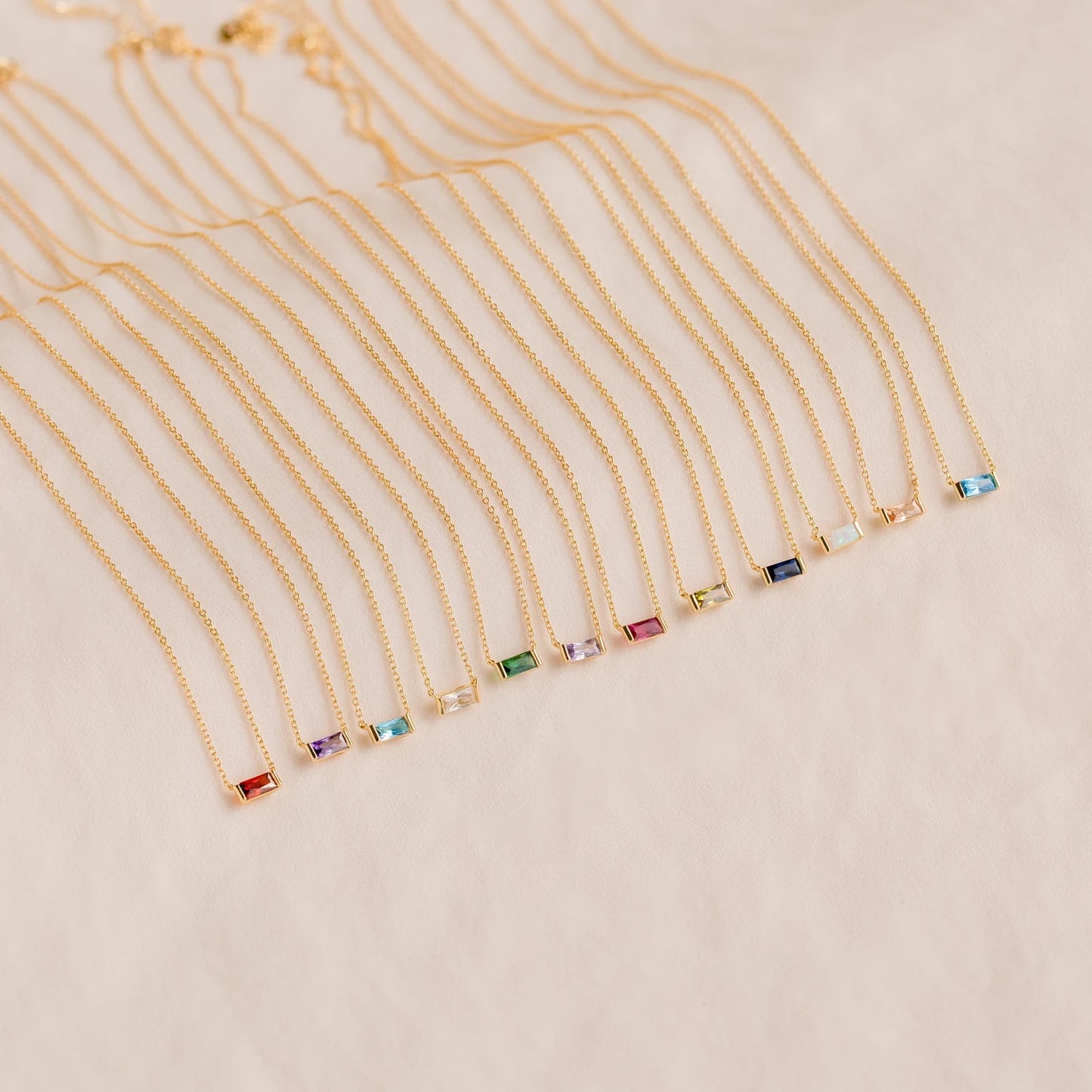 Minimalist Birthstone Chain Necklace