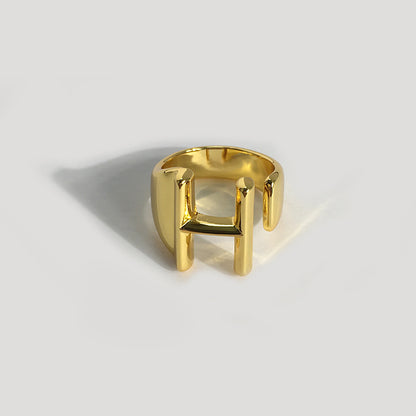 Bold Initial Statement Open Ring