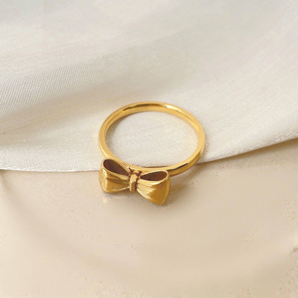 Dainty Simple Bow Ring