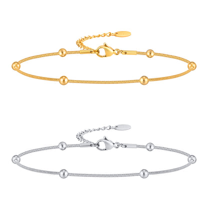 Minimalist Satellite Chain Anklet