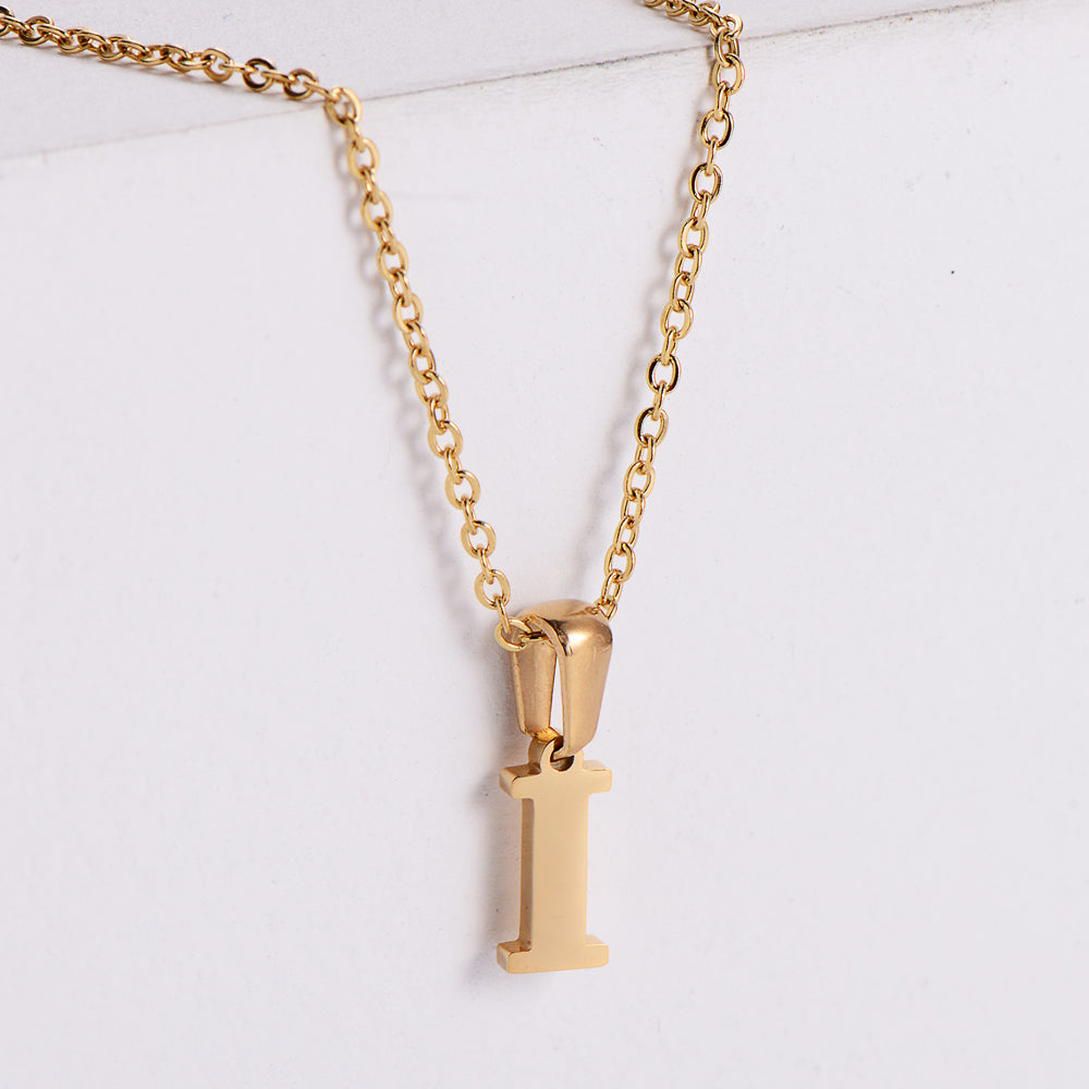 Custom Serif Letter Pendant Necklace