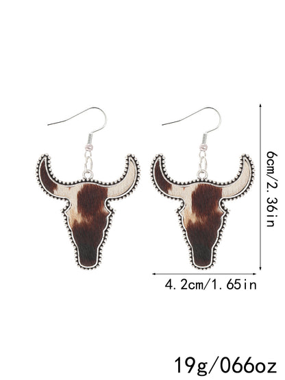 Western Cattle Dangle Earrings