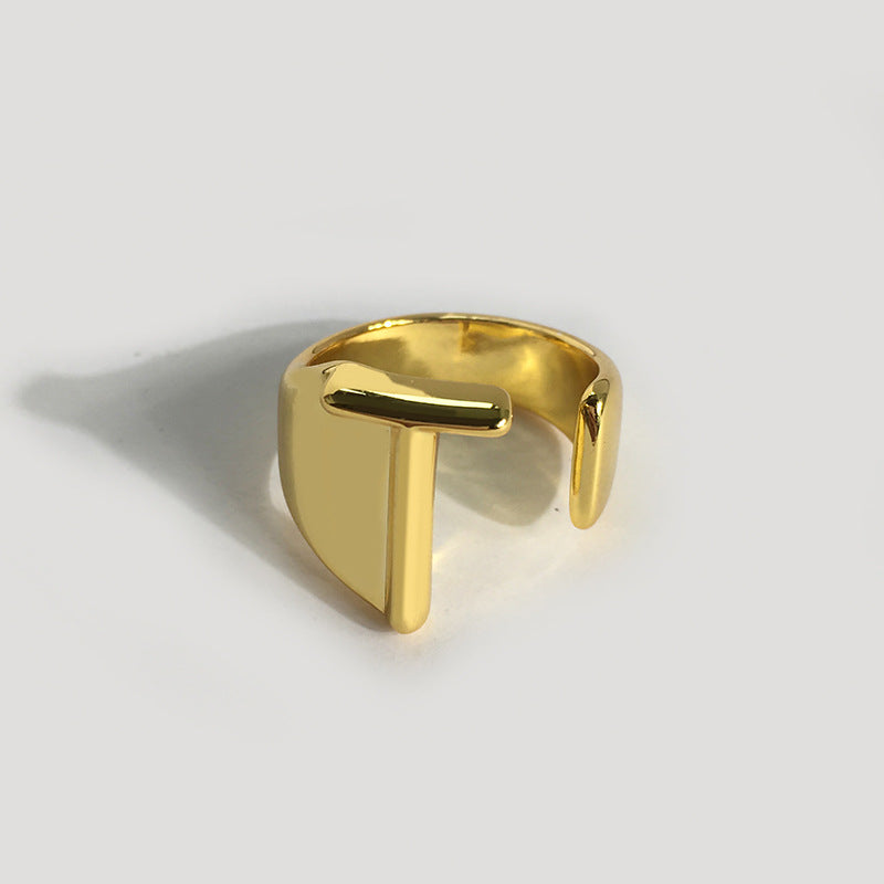 Bold Initial Statement Open Ring