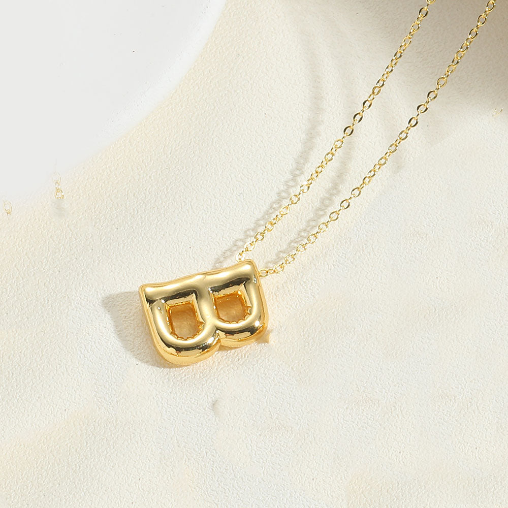 Balloon Initial Letter Pendant Necklace