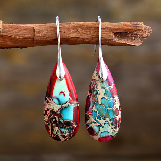 Handmade Emperor Stone Drop Earrings