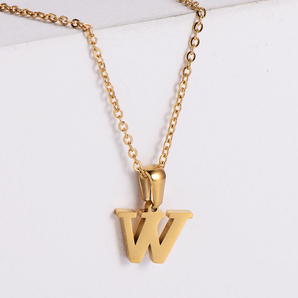 Custom Serif Letter Pendant Necklace