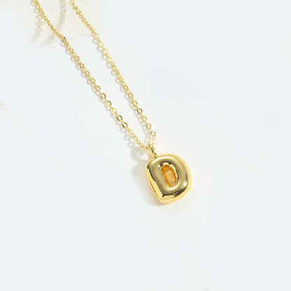 Dainty Balloon Initial Pendant Necklace