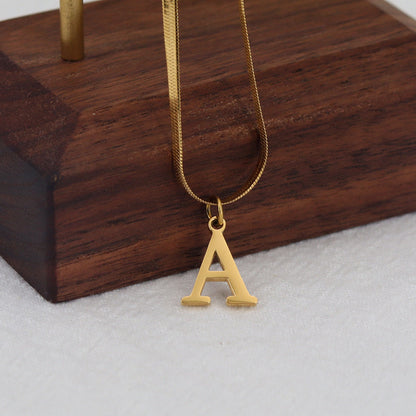 Custom Simple Letter Pendant Necklace