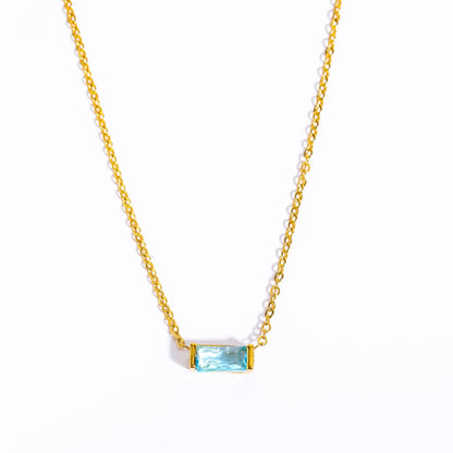 Minimalist Birthstone Chain Necklace