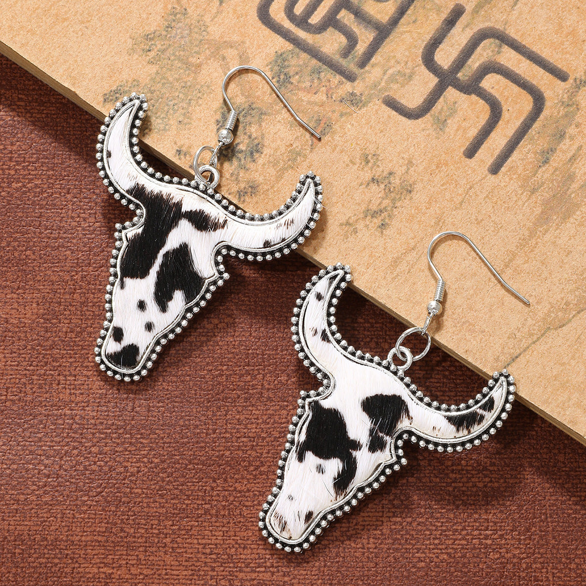 Western Cattle Dangle Earrings