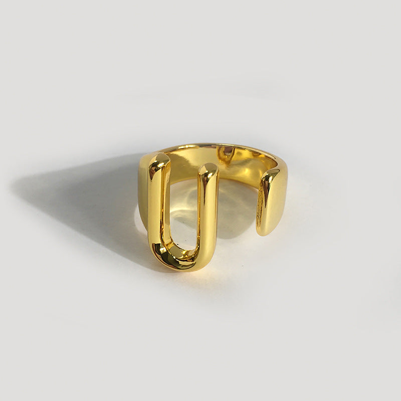 Bold Initial Statement Open Ring