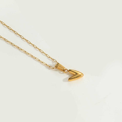 Minimalist Balloon Letter Pendant Necklace