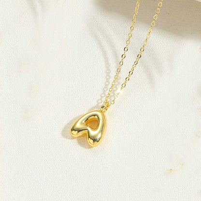 Dainty Balloon Initial Pendant Necklace