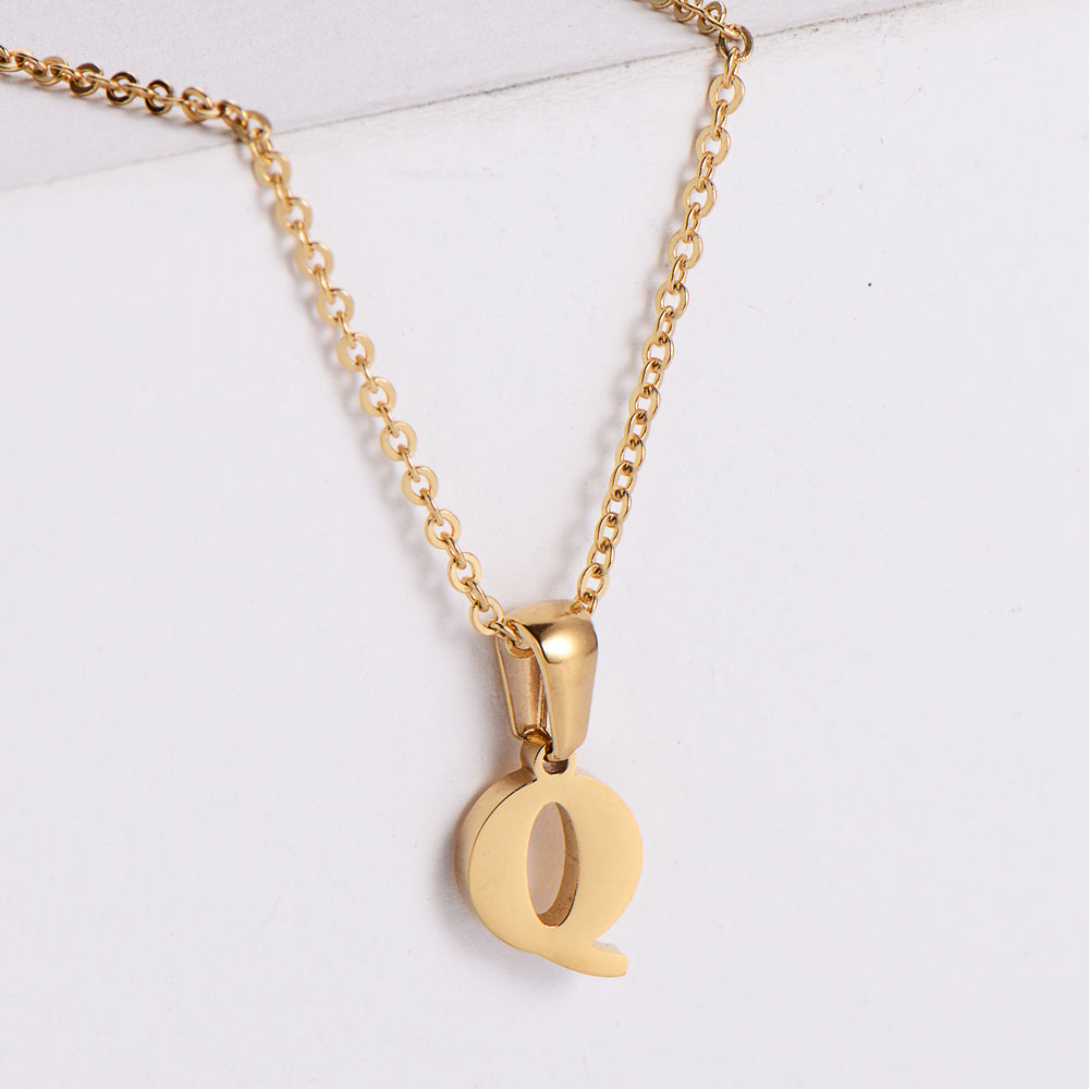 Custom Serif Letter Pendant Necklace