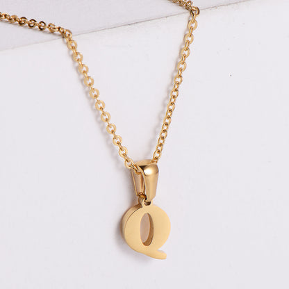 Custom Serif Letter Pendant Necklace