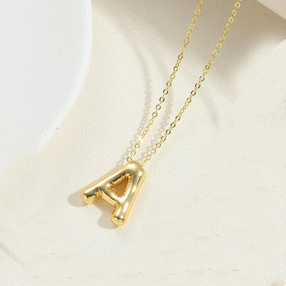 Balloon Initial Letter Pendant Necklace