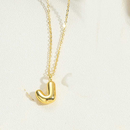 Dainty Balloon Initial Pendant Necklace