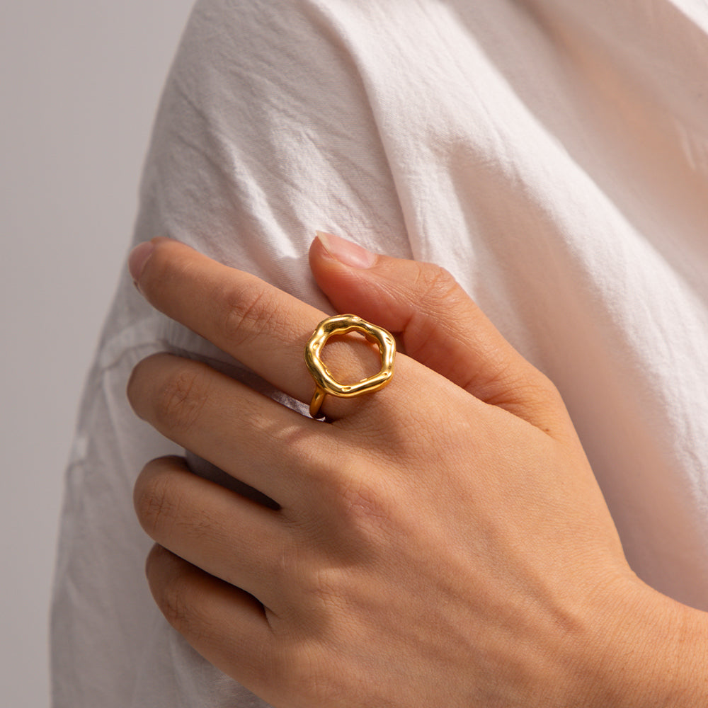 Modern Abstract Hollow Ring