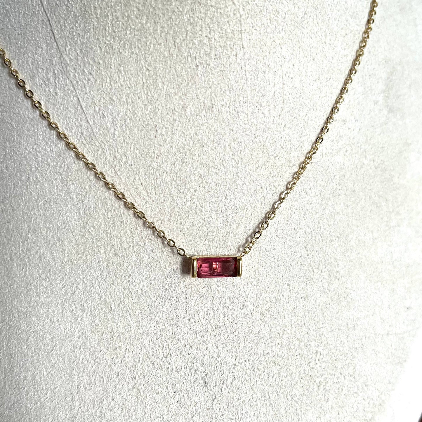 Minimalist Birthstone Chain Necklace