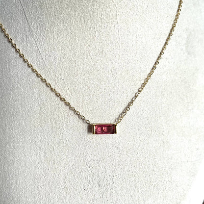 Minimalist Birthstone Chain Necklace