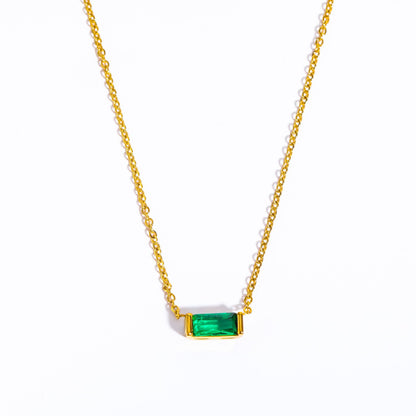 Minimalist Birthstone Chain Necklace