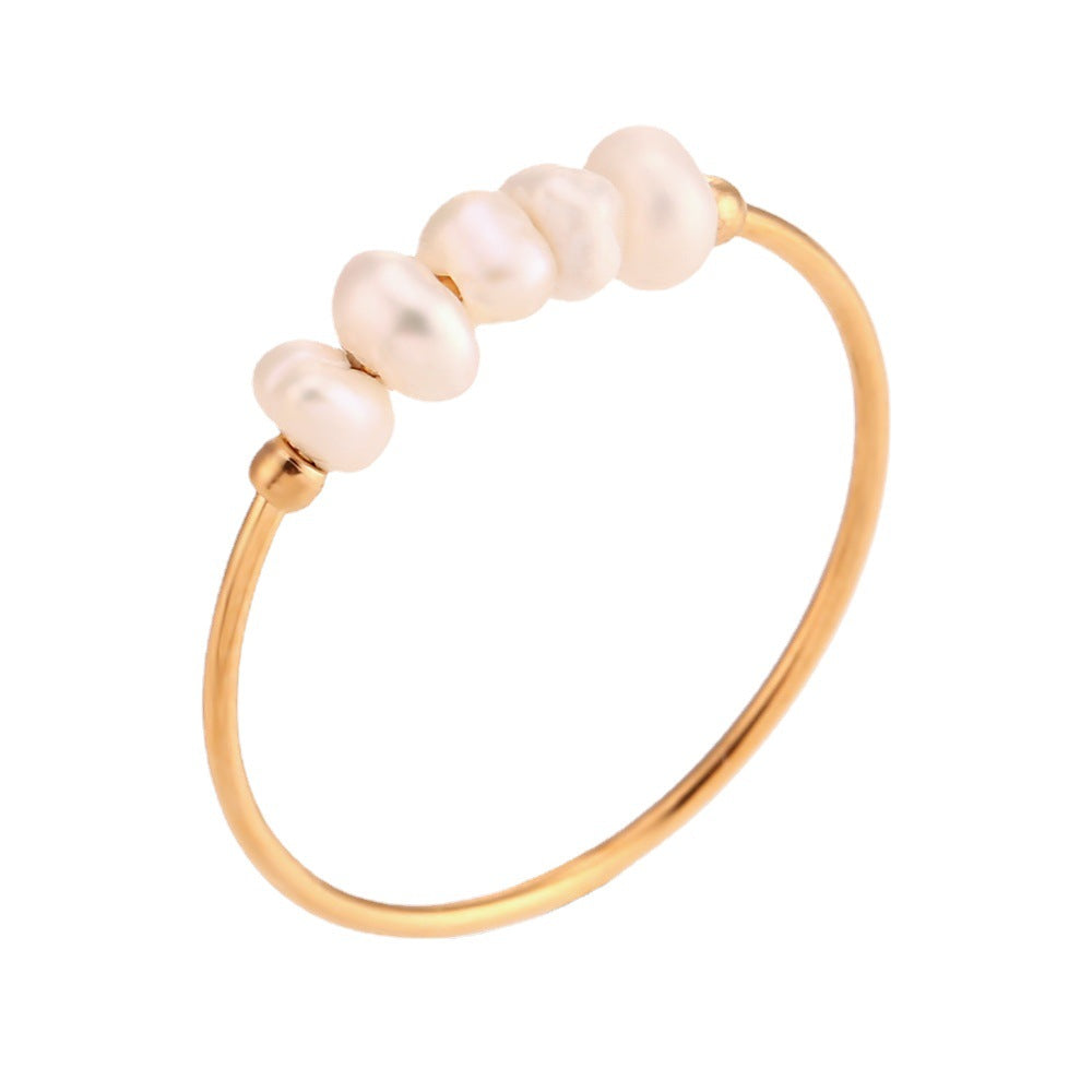 Minimalist Pearl Stackable Rings