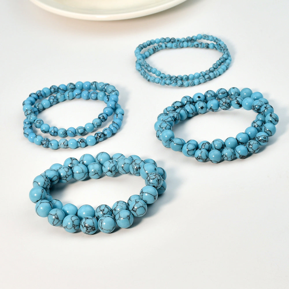 Boho Handmade Turquoise Beaded Bracelets