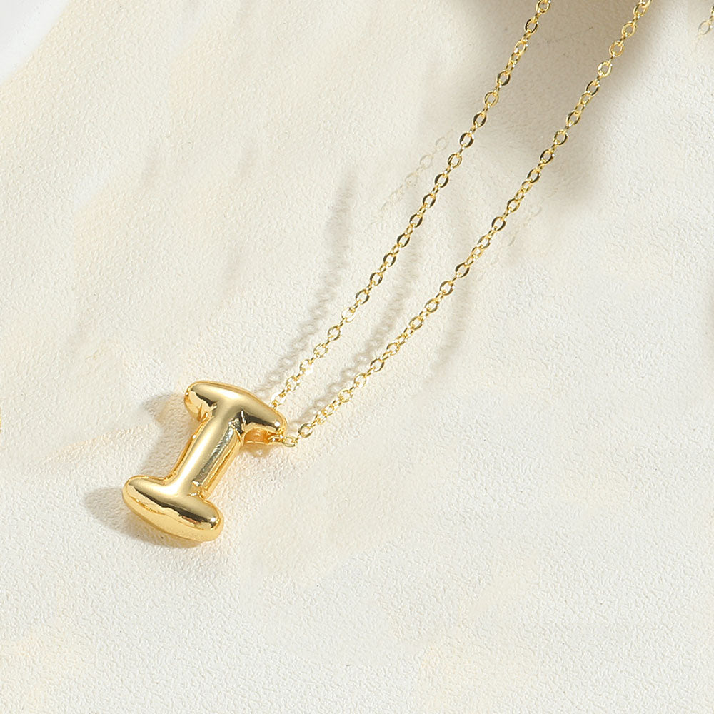 Balloon Initial Letter Pendant Necklace