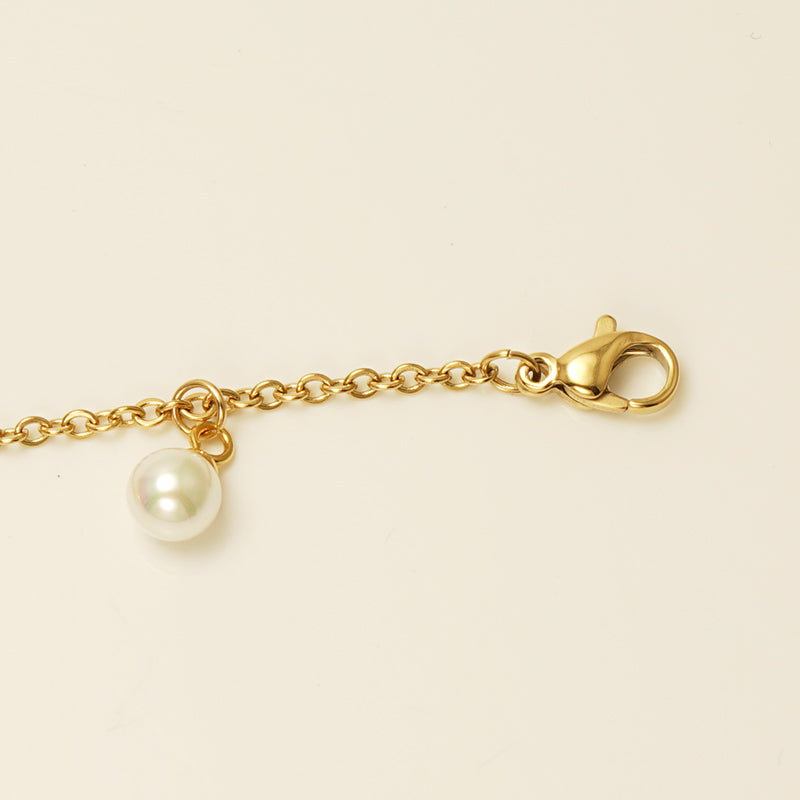 Pearl Charm Golden Chain Anklet