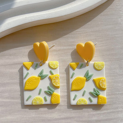 Cutie Fruity Polymer Clay Dangle Earrings