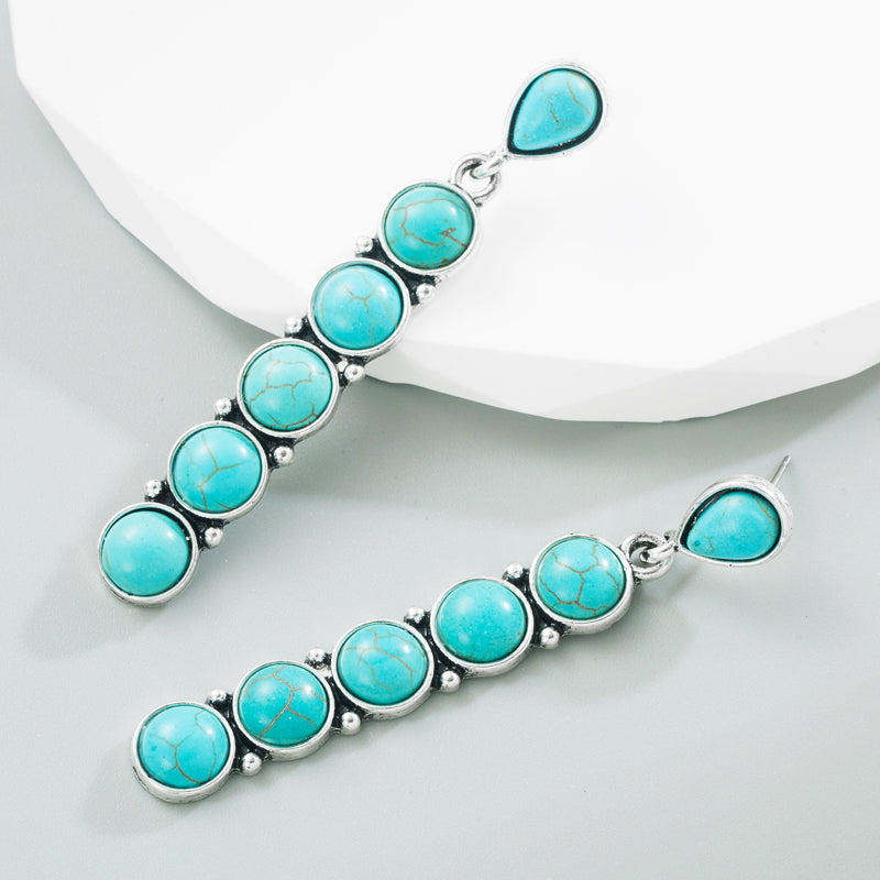 Simple Turquoise Drop Earrings