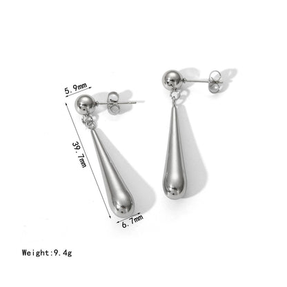 Dainty Droplet Dangle Earrings