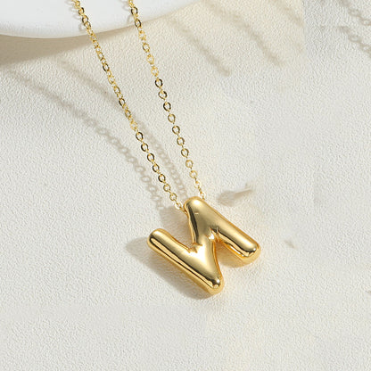 Balloon Initial Letter Pendant Necklace