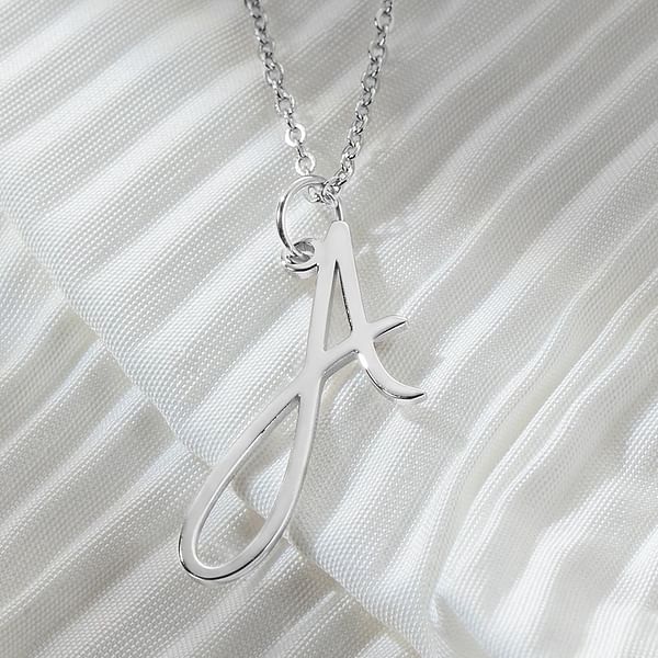 Custom Cursive Letter Necklace