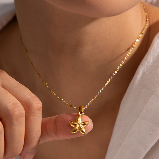 Minimalist Starfish Pendant Necklace