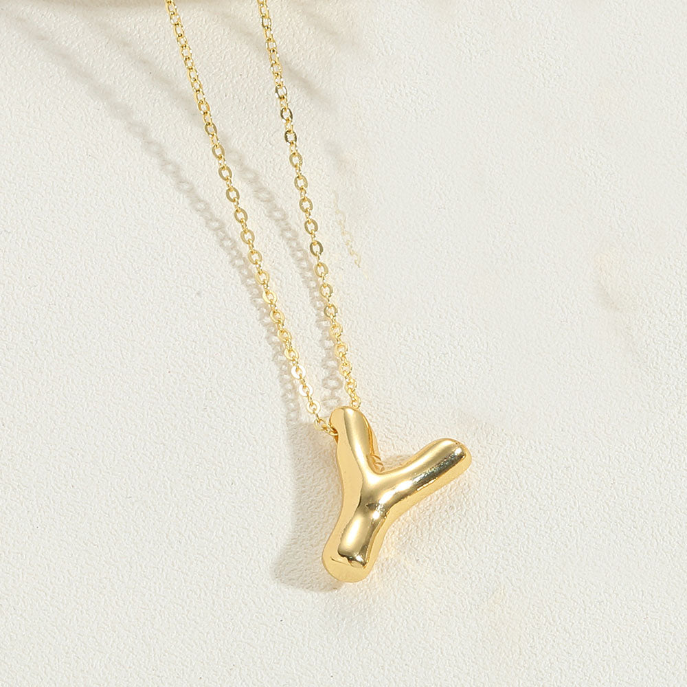 Balloon Initial Letter Pendant Necklace