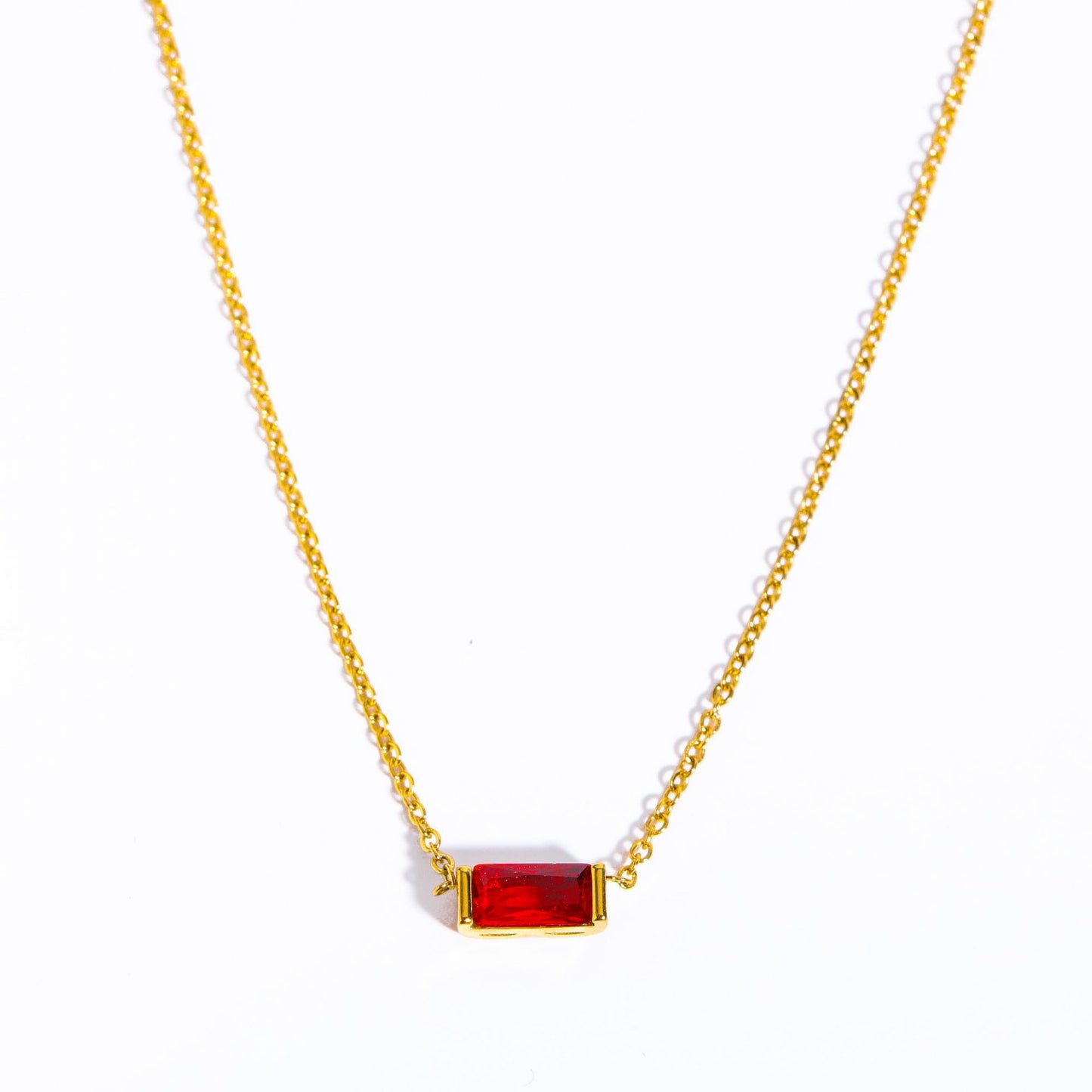 Minimalist Birthstone Chain Necklace