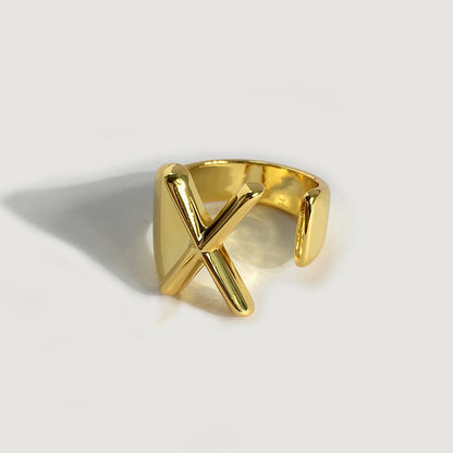 Bold Initial Statement Open Ring