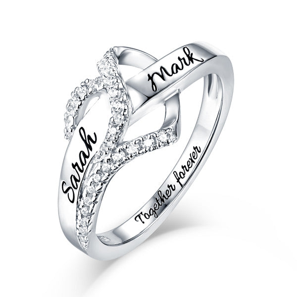 Personalized Heart Engraved Ring
